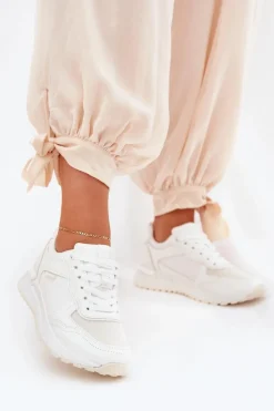 Online Boto Buty Sportowe Damskie Białe Laaksona Biały