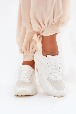 Online Boto Buty Sportowe Damskie Białe Laaksona Biały