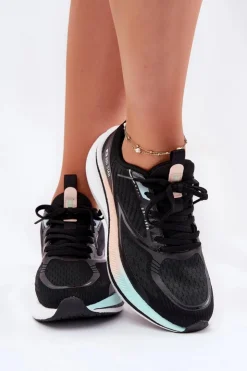 Big Star Shoes Buty Sportowe Big Star|Sneakersy Damskie*Buty Sportowe Damskie Big Star RR274A160 HI-POLY SYSTEM Czarne Czarny