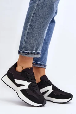 Sale Boto Buty Sportowe Damskie Czarne Chloette