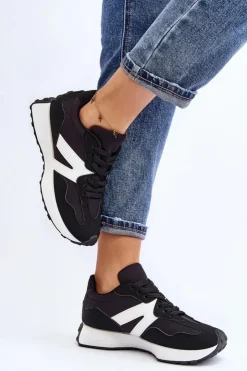 Sale Boto Buty Sportowe Damskie Czarne Chloette