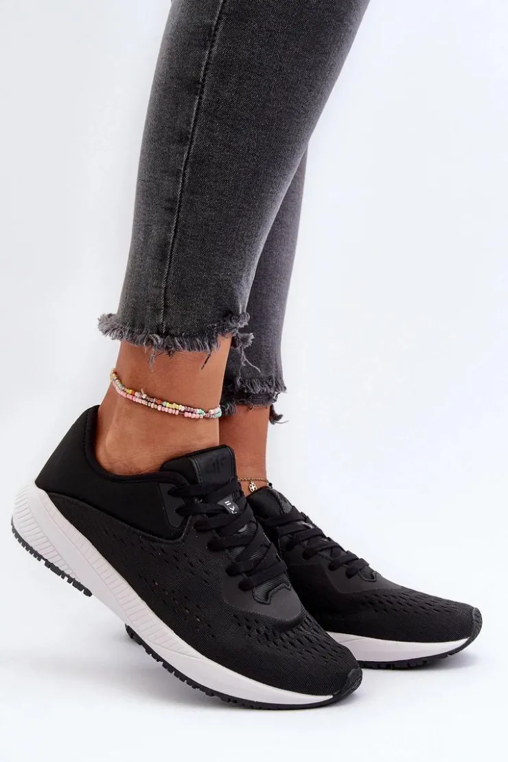 4F Buty Sportowe Na Platformie*Buty Sportowe Damskie RSS2SPOF056 Czarne