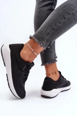 4F Buty Sportowe Na Platformie*Buty Sportowe Damskie RSS2SPOF056 Czarne