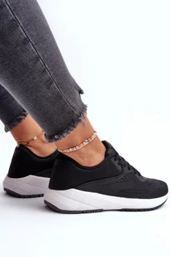 4F Buty Sportowe Na Platformie*Buty Sportowe Damskie RSS2SPOF056 Czarne