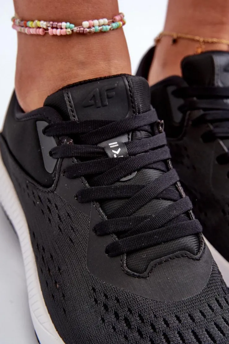 4F Buty Sportowe Na Platformie*Buty Sportowe Damskie RSS2SPOF056 Czarne