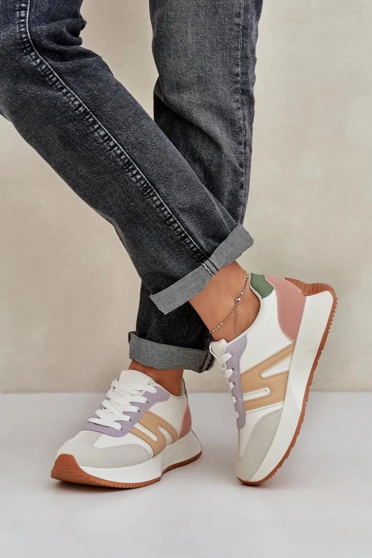 Boto Sneakersy Damskie|Buty Sportowe Na Platformie*Buty Sportowe Damskie Na Platformie Multikolor Emidi Wielokolorowy