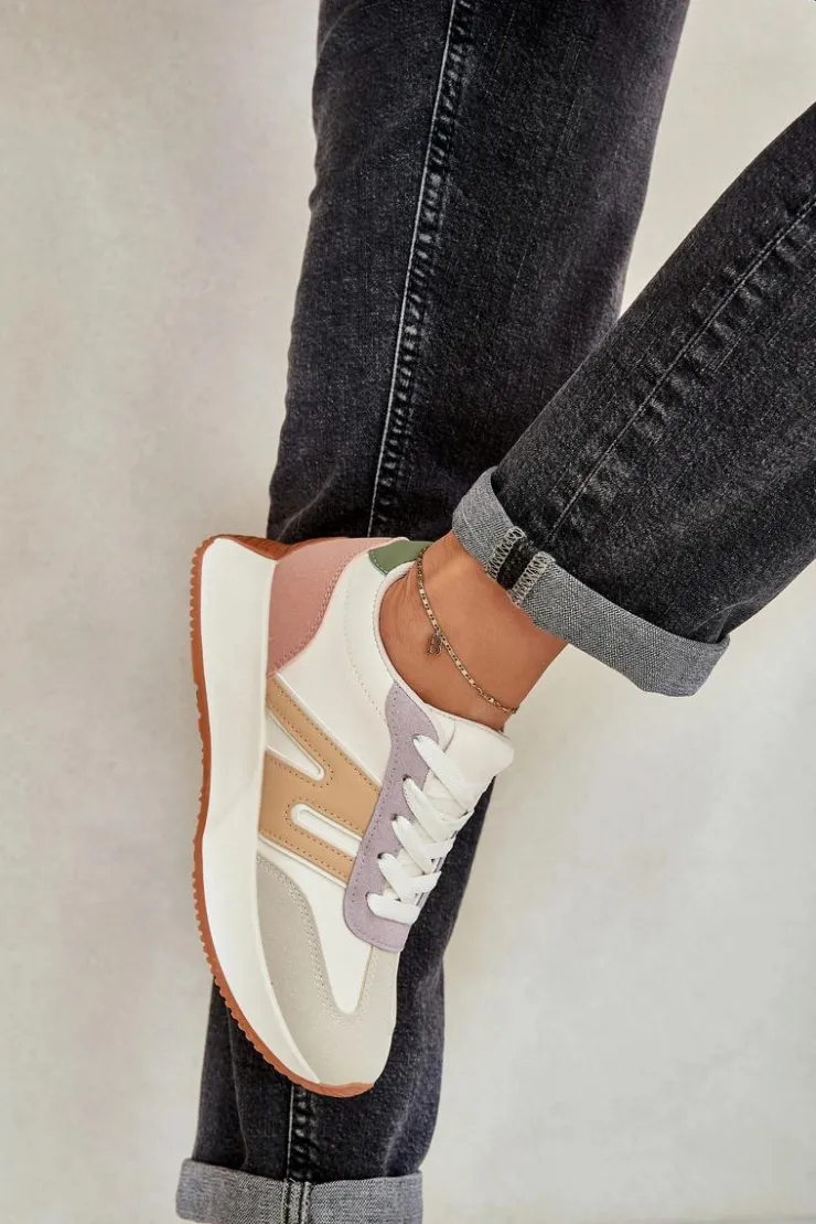 Boto Sneakersy Damskie|Buty Sportowe Na Platformie*Buty Sportowe Damskie Na Platformie Multikolor Emidi Wielokolorowy