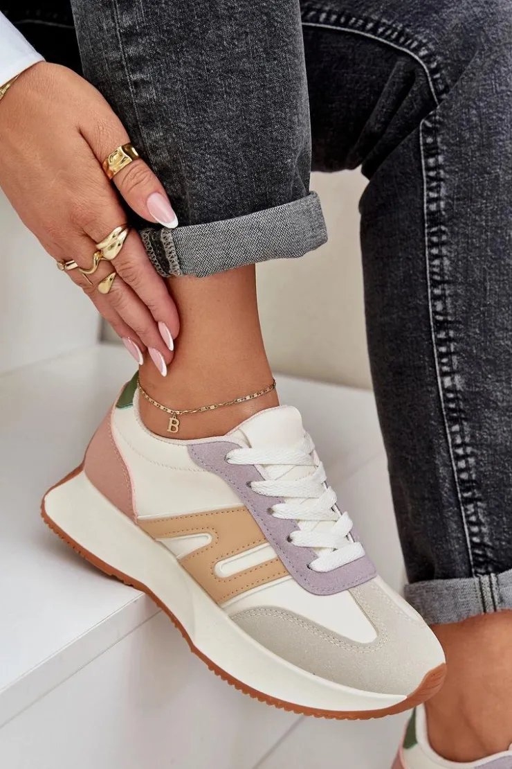Boto Sneakersy Damskie|Buty Sportowe Na Platformie*Buty Sportowe Damskie Na Platformie Multikolor Emidi Wielokolorowy