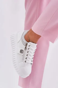 Boto Buty Sportowe Na Platformie|Sneakersy Damskie*Buty Sportowe Damskie Na Platformie Z Eko Skóry Białe Velionna