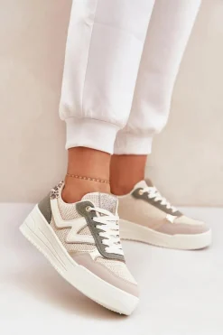 Damskie Boto Buty Sportowe Damskie Na Platformie Panterka Zielone Lorori