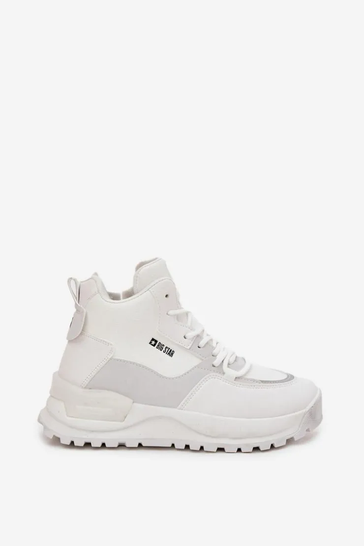 Damskie Big Star Shoes Buty Sportowe Damskie Na Platformie Big Star SS274510 Białe
