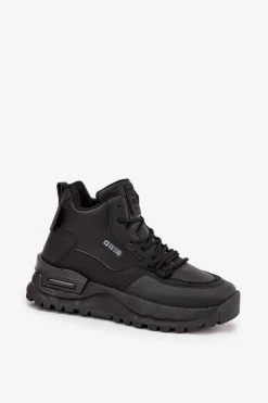 New Big Star Shoes Buty Sportowe Damskie Na Platformie Big Star SS274509 Czarne Czarny