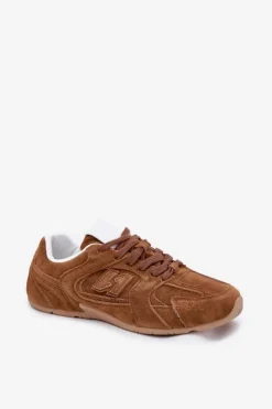 Boto Sneakersy Damskie*Buty Sportowe Damskie Z Eko Zamszu Camel Dorella