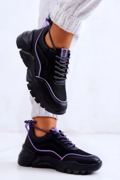 Outlet Big Star Shoes Buty Sportowe Memory Foam Big Star JJ274786 Czarne