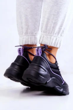 Outlet Big Star Shoes Buty Sportowe Memory Foam Big Star JJ274786 Czarne