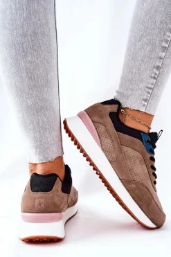 Best Big Star Shoes Buty Sportowe Memory Foam Big Star II274407 Brązowo-Czarne