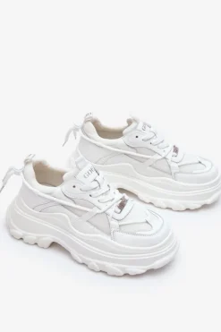 Best GOE Buty Sportowe Na Masywnej Platformie LL2N4029 Białe