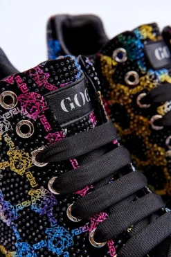 GOE Buty Sportowe Na Platformie Dżety MM2N4009 Czarne