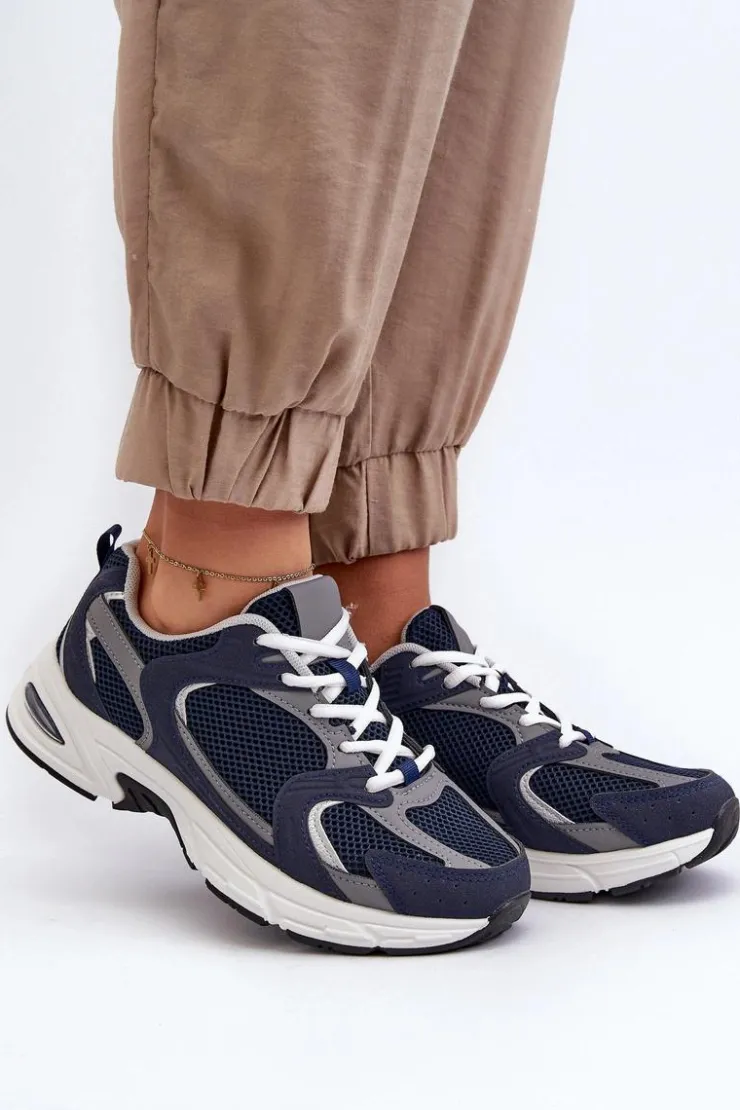 Boto Sneakersy Damskie*Buty Sportowe Sneakersy Damskie Granatowe Kildia