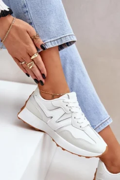 Boto Buty Sportowe Sneakersy Damskie Białe Britma