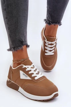 Discount Boto Buty Sportowe Sneakersy Damskie Brązowe Vovella Brązowy