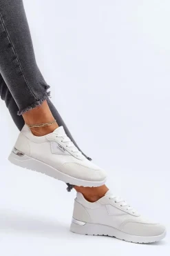 Boto Sneakersy Damskie*Buty Sportowe Sneakersy Damskie Białe Vovella Biały