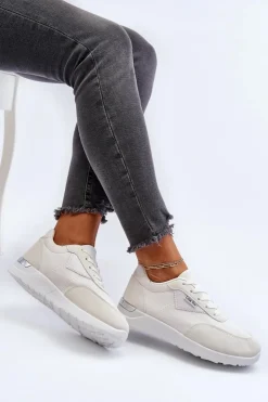Boto Sneakersy Damskie*Buty Sportowe Sneakersy Damskie Białe Vovella Biały