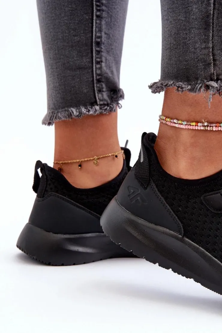 Hot 4F Buty Sportowe Sneakersy Damskie RSS2LOWF055 Czarne