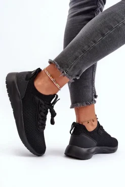 Hot 4F Buty Sportowe Sneakersy Damskie RSS2LOWF055 Czarne