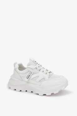 Discount Boto Buty Sportowe Sneakersy Damskie Na Grubej Podeszwie Białe Prononice Biały