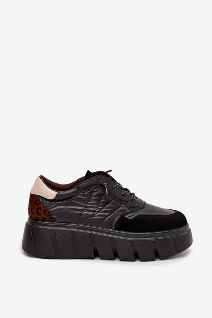 Damskie Buty damskie Vinceza Buty Sportowe Sneakersy Damskie Na Platformie Vinceza 58565 Czarne