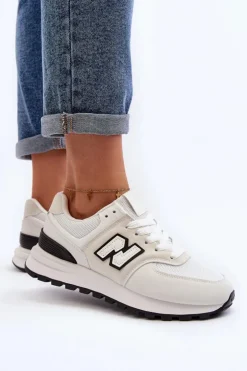 Damskie Boto Buty Sportowe Sneakersy Damskie Białe Alettesa