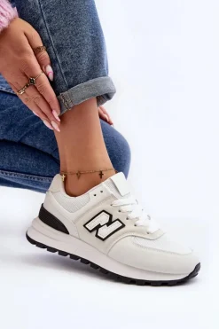 Damskie Boto Buty Sportowe Sneakersy Damskie Białe Alettesa