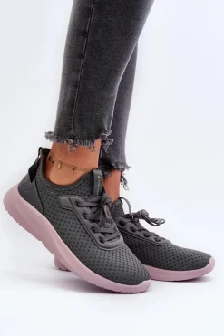 Online 4F Buty Sportowe Sneakersy Damskie RSS2LOWF055 Ciemnoszare