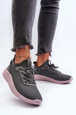 Online 4F Buty Sportowe Sneakersy Damskie RSS2LOWF055 Ciemnoszare