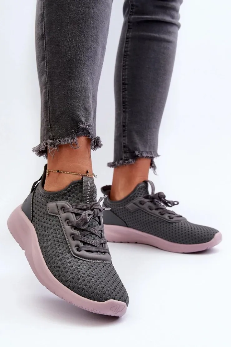Online 4F Buty Sportowe Sneakersy Damskie RSS2LOWF055 Ciemnoszare