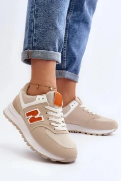 Boto Sneakersy Damskie*Buty Sportowe Sneakersy Damskie Beżowe Lifari