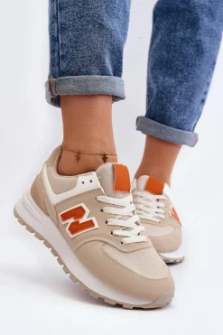 Boto Sneakersy Damskie*Buty Sportowe Sneakersy Damskie Beżowe Lifari