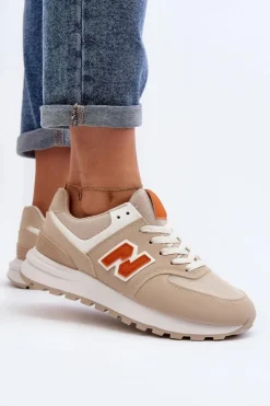 Boto Sneakersy Damskie*Buty Sportowe Sneakersy Damskie Beżowe Lifari