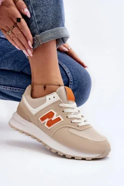 Boto Sneakersy Damskie*Buty Sportowe Sneakersy Damskie Beżowe Lifari