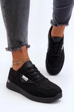 Boto Sneakersy Damskie*Buty Sportowe Sneakersy Damskie Czarne Vovella
