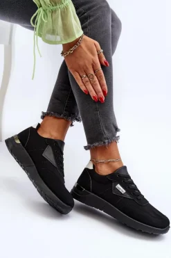 Boto Sneakersy Damskie*Buty Sportowe Sneakersy Damskie Czarne Vovella