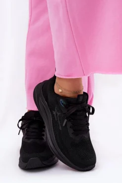 Big Star Shoes Buty Sportowe Sneakersy Damskie Big Star RR274A144 HI-POLY SYSTEM Czarne Czarny