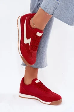 Evento Sneakersy Damskie*Buty Sportowe Sneakersy Damskie Czerwone Zerina Czarny