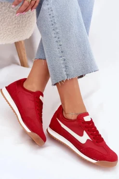 Evento Sneakersy Damskie*Buty Sportowe Sneakersy Damskie Czerwone Zerina Czarny