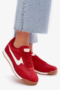Evento Sneakersy Damskie*Buty Sportowe Sneakersy Damskie Czerwone Zerina Czarny