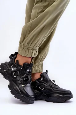Damskie GOE Buty Sportowe Sneakersy MM2N4014 Czarne