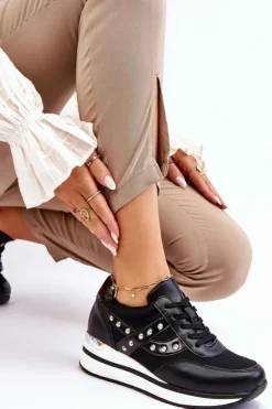 New Boto Buty Sportowe Z Ćwiekami Czarne Adley