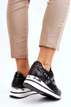 New Boto Buty Sportowe Z Ćwiekami Czarne Adley