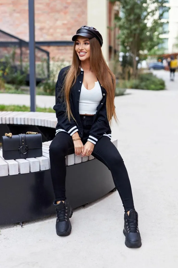 Big Star Shoes Trekkingowe Damskie|Botki Płaskie*Buty Trekkingowe Big Star II274329 Czarne